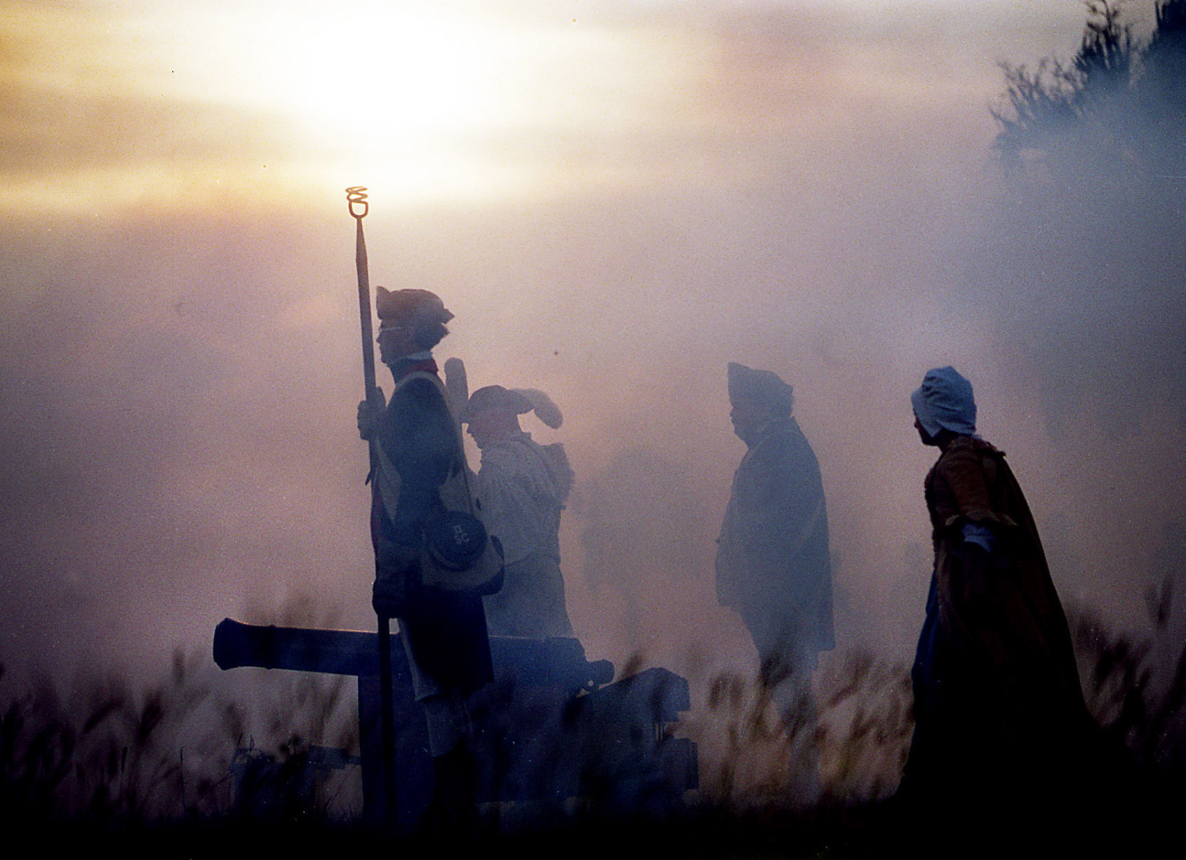 Fort Moultrie battle in smoke